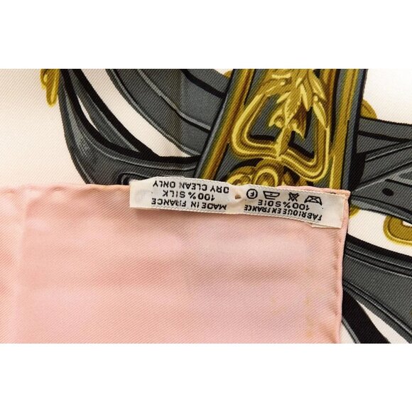 HERMES Silk Scarf Carre 90 Brides de GALA by Hugo Grygkar Pink White - Picture 7 of 7